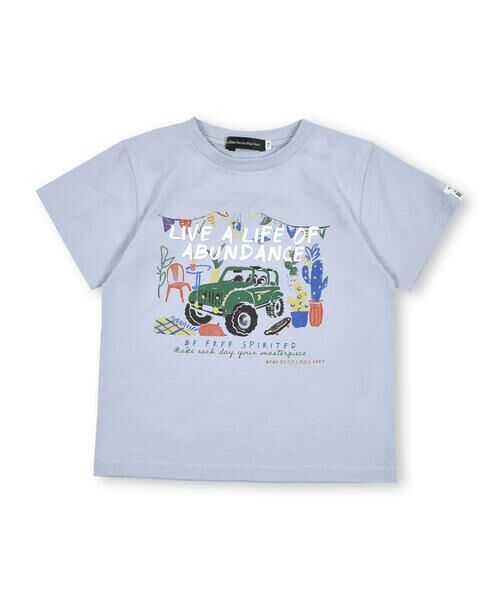 BeBe Petits Pois Vert / ベベ プチ ポワ ヴェール Tシャツ | 【接触冷感】車景色プリント天竺Tシャツ(95~150cm) | 詳細3