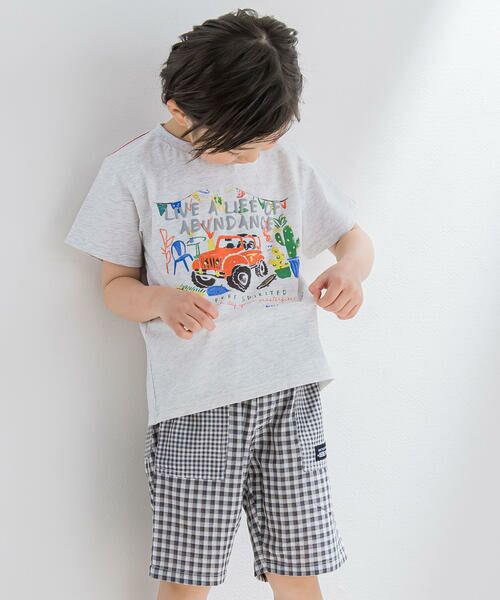 BeBe Petits Pois Vert / ベベ プチ ポワ ヴェール Tシャツ | 【接触冷感】車景色プリント天竺Tシャツ(95~150cm) | 詳細13