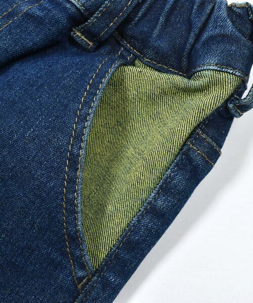 BeBe Petits Pois Vert / ベベ プチ ポワ ヴェール チノ・ワークパンツ | 裾カラー折り返しデニムパンツ(95~150cm) | 詳細15