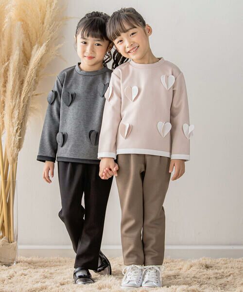 BeBe Petits Pois Vert / ベベ プチ ポワ ヴェール スウェット | 【店舗限定】ハートいっぱいダンボールニットトップス(95~150cm) | 詳細14