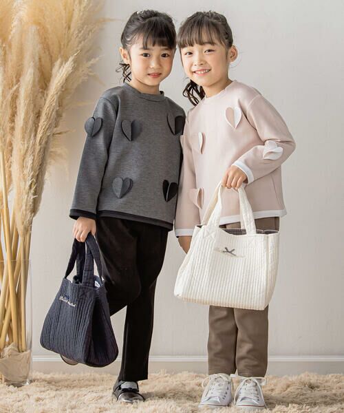 BeBe Petits Pois Vert / ベベ プチ ポワ ヴェール バッグ | 【店舗限定】リボン＆ロゴ入りヌビBAG | 詳細9