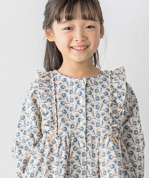 BeBe Petits Pois Vert / ベベ プチ ポワ ヴェール ミニ丈・ひざ丈ワンピース | 前後レース花柄ワンピース(95~150cm) | 詳細4