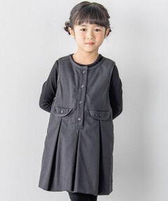 ウール風タックジャンパースカート(95~150cm)