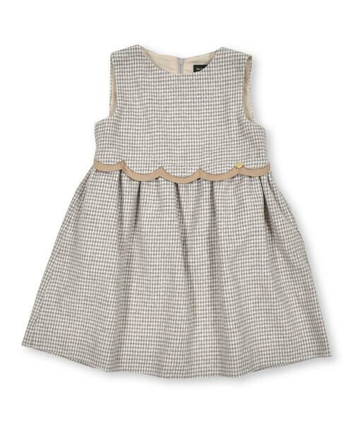 BeBe Petits Pois Vert / ベベ プチ ポワ ヴェール ミニ・ひざ丈スカート | 【店舗限定】ブロックチェックor千鳥柄ジャンパースカート(95~150cm) | 詳細12