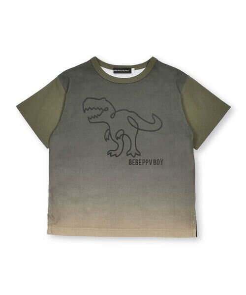 BeBe Petits Pois Vert / ベベ プチ ポワ ヴェール Tシャツ | グラデーション恐竜プリントTシャツ(95~130cm) | 詳細13