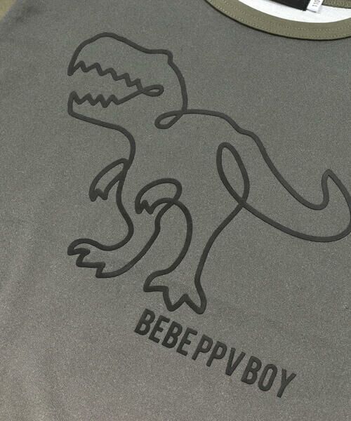 BeBe Petits Pois Vert / ベベ プチ ポワ ヴェール Tシャツ | グラデーション恐竜プリントTシャツ(95~130cm) | 詳細16