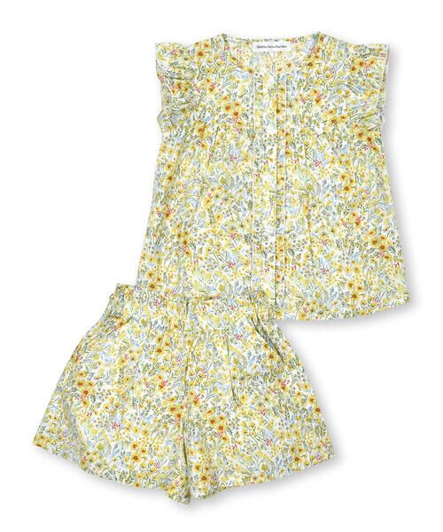 BeBe Petits Pois Vert / ベベ プチ ポワ ヴェール セットアップ | 小花柄セットアップ(95~150cm) | 詳細16