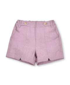 裾カットウエストベルト風キュロットパンツ(95~150cm)