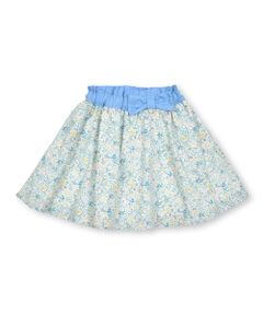 【お揃い】ウエストベルト風花柄スカート(95~150cm)