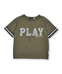 リフレクタープリント＋テープTシャツ(95~150cm)