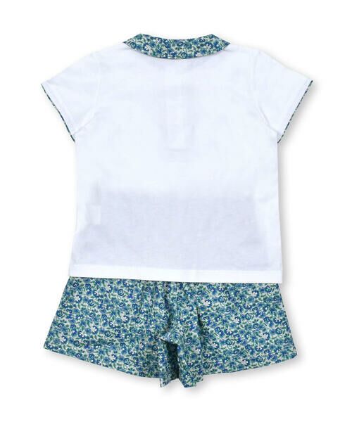 BeBe Petits Pois Vert / ベベ プチ ポワ ヴェール その他 | 襟付きTシャツ＋ショートパンツ花柄セットアップ(95~150cm) | 詳細19