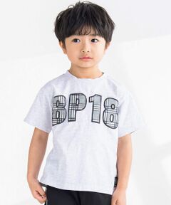 チェックパッチロゴ半袖Tシャツ(95~150cm)