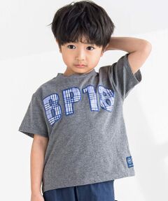 チェックパッチロゴ半袖Tシャツ(95~150cm)