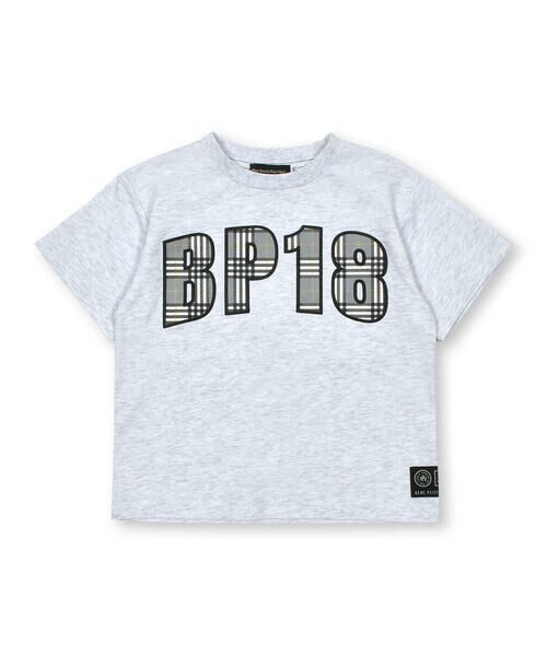 BeBe Petits Pois Vert / ベベ プチ ポワ ヴェール Tシャツ | チェックパッチロゴ半袖Tシャツ(95~150cm) | 詳細4