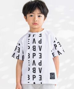 【お揃い】PPVロゴプリント切り替え半袖Tシャツ(95~150cm)