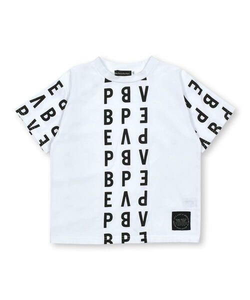 BeBe Petits Pois Vert / ベベ プチ ポワ ヴェール Tシャツ | 【お揃い】PPVロゴプリント切り替え半袖Tシャツ(95~150cm) | 詳細4