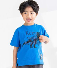 リアル恐竜ロゴプリント半袖Tシャツ(95~150cm)