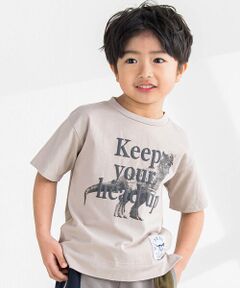 リアル恐竜ロゴプリント半袖Tシャツ(95~150cm)