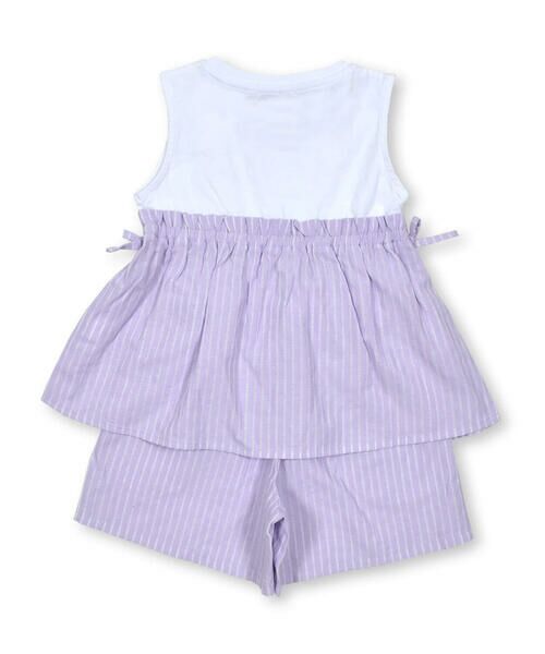 BeBe Petits Pois Vert / ベベ プチ ポワ ヴェール セットアップ | 【店舗限定】刺しゅうストライプ＋無地セットアップ(95~150cm) | 詳細16