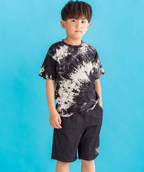 BeBe Petits Pois Vert / ベベ プチ ポワ ヴェール ショート・ハーフ・半端丈パンツ | 【店舗限定】デニム見え配色ハーフパンツ(95~150cm) | 詳細2