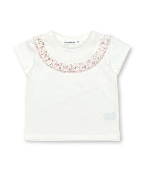 BeBe Petits Pois Vert / ベベ プチ ポワ ヴェール Tシャツ | 【お揃い】チューリップフリル天竺Tシャツ(95~150cm) | 詳細1