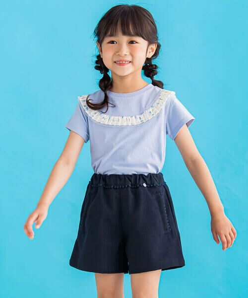 BeBe Petits Pois Vert / ベベ プチ ポワ ヴェール Tシャツ | 【お揃い】チューリップフリル天竺Tシャツ(95~150cm) | 詳細8