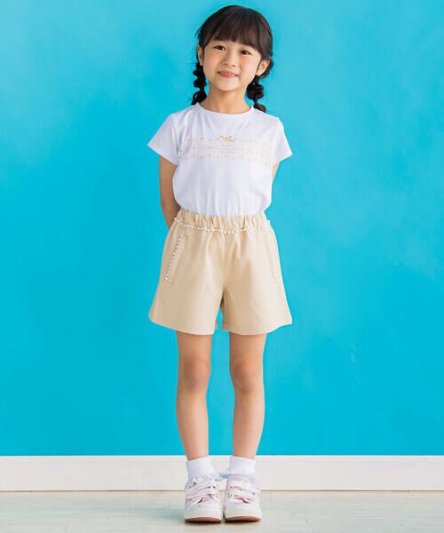 BeBe Petits Pois Vert / ベベ プチ ポワ ヴェール Tシャツ | 【店舗限定】キラキラプリント入り天竺Tシャツ(95~150cm) | 詳細2