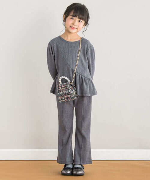 BeBe Petits Pois Vert / ベベ プチ ポワ ヴェール セットアップ | 【店舗限定】リブニット風セットアップ(95~150cm) | 詳細10