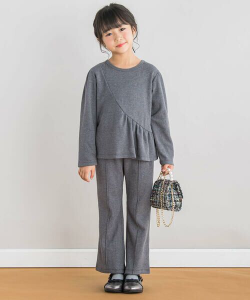 BeBe Petits Pois Vert / ベベ プチ ポワ ヴェール セットアップ | 【店舗限定】リブニット風セットアップ(95~150cm) | 詳細11