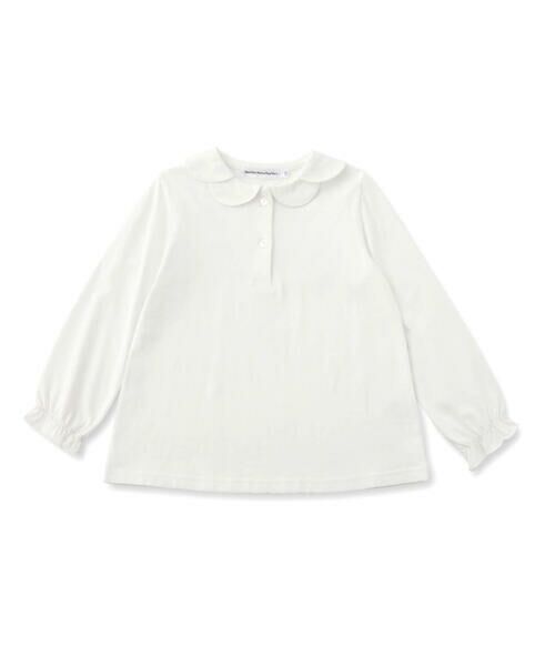 BeBe Petits Pois Vert / ベベ プチ ポワ ヴェール Tシャツ | 【店舗限定】天竺襟ポイントトップス(95~150cm) | 詳細4