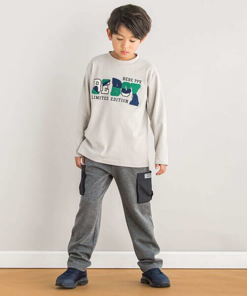 BeBe Petits Pois Vert / ベベ プチ ポワ ヴェール チノ・ワークパンツ | 【店舗限定】ポンチ＋タフタカーゴパンツ(95~160cm) | 詳細11