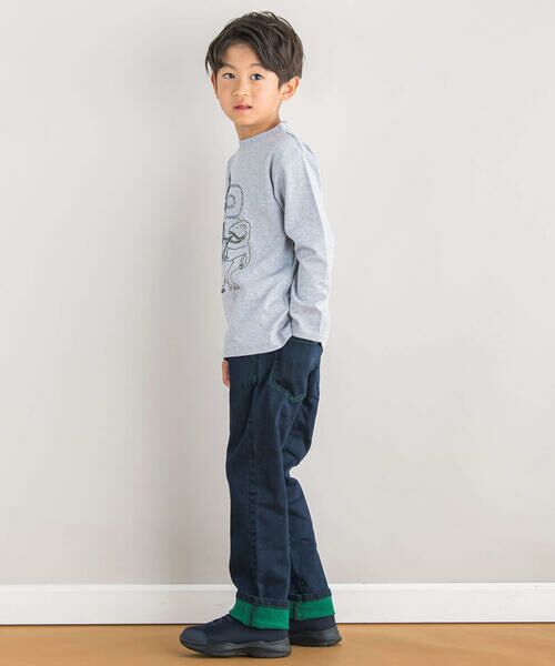 BeBe Petits Pois Vert / ベベ プチ ポワ ヴェール チノ・ワークパンツ | 【店舗限定】裾カラー折り返しデニムパンツ(95~150cm) | 詳細11