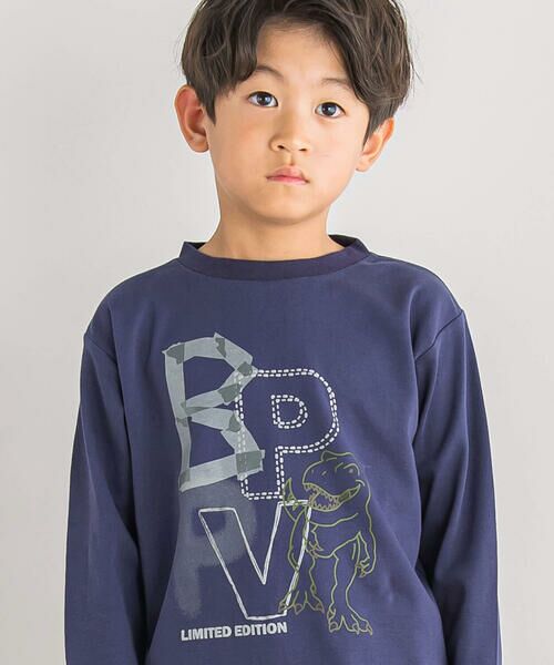 BeBe Petits Pois Vert / ベベ プチ ポワ ヴェール Tシャツ | 【店舗限定】ロゴ恐竜プリントTシャツ(95~160cm) | 詳細3