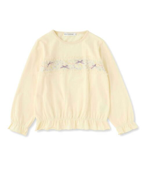 BeBe Petits Pois Vert / ベベ プチ ポワ ヴェール Tシャツ | 【店舗限定】花プリント天竺トップス(95~150cm) | 詳細5