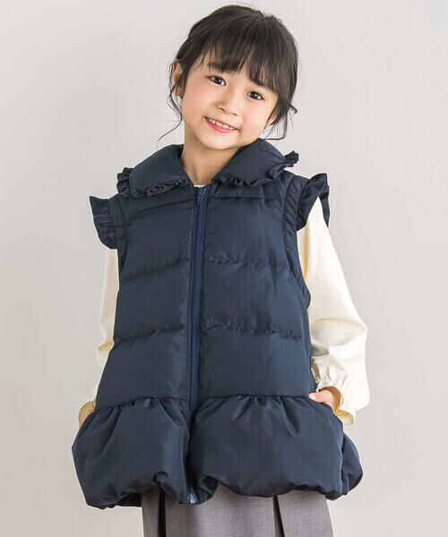 BeBe Petits Pois Vert / ベベ プチ ポワ ヴェール ダウンジャケット・ベスト | 【店舗限定】タフタ＋ポンチ２WAYダウンコート(95~160cm) | 詳細5