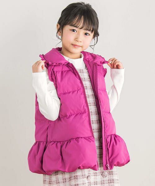 BeBe Petits Pois Vert / ベベ プチ ポワ ヴェール ダウンジャケット・ベスト | 【店舗限定】タフタ＋ポンチ２WAYダウンコート(95~160cm) | 詳細14