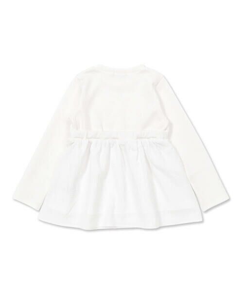 BeBe Petits Pois Vert / ベベ プチ ポワ ヴェール スウェット | 【店舗限定】ポンチ＋花ジャガードスカラップトップス(95~160cm) | 詳細6