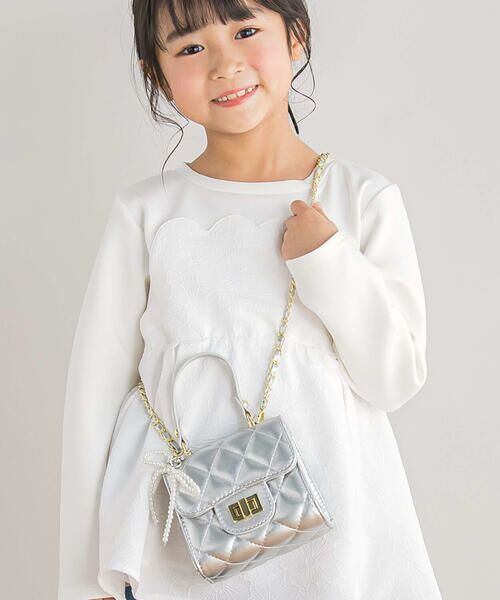 BeBe Petits Pois Vert / ベベ プチ ポワ ヴェール バッグ | 【店舗限定】パールリボンチャーム付きチェーンBAG | 詳細5