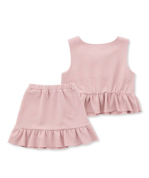 BeBe Petits Pois Vert / ベベ プチ ポワ ヴェール セットアップ | 【店舗限定】リボンポイントセットアップ(95~150cm) | 詳細2