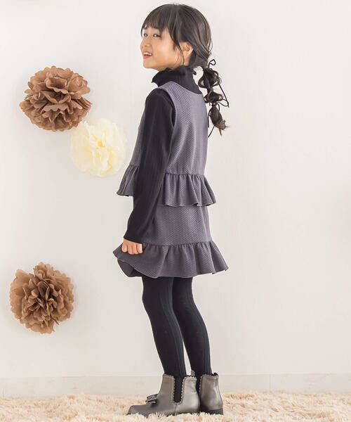 BeBe Petits Pois Vert / ベベ プチ ポワ ヴェール セットアップ | 【店舗限定】リボンポイントセットアップ(95~150cm) | 詳細10