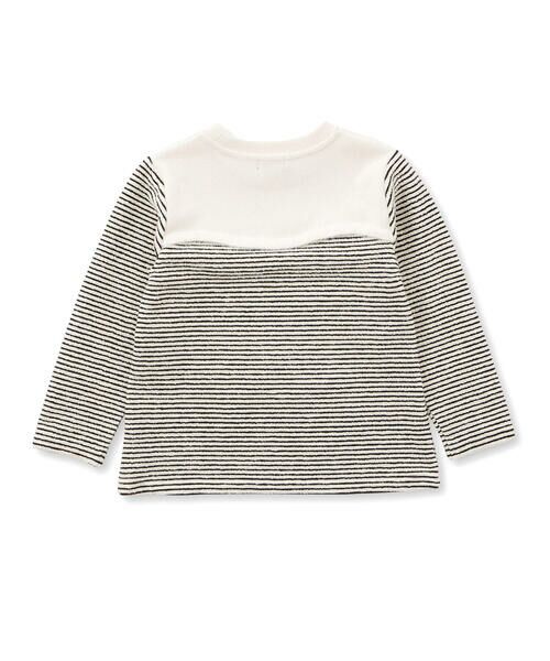 BeBe Petits Pois Vert / ベベ プチ ポワ ヴェール Tシャツ | 【店舗限定】ボーダー＋起毛 ボンディングトップス(95~160cm) | 詳細6