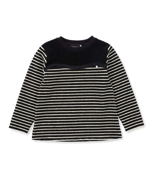 BeBe Petits Pois Vert / ベベ プチ ポワ ヴェール Tシャツ | 【店舗限定】ボーダー＋起毛 ボンディングトップス(95~160cm) | 詳細11