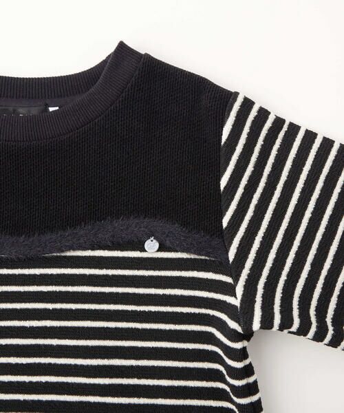 BeBe Petits Pois Vert / ベベ プチ ポワ ヴェール Tシャツ | 【店舗限定】ボーダー＋起毛 ボンディングトップス(95~160cm) | 詳細13