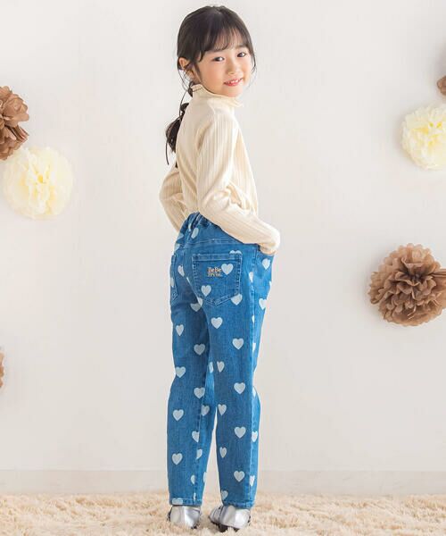 BeBe Petits Pois Vert / ベベ プチ ポワ ヴェール チノ・ワークパンツ | 【店舗限定】ハート抜染デニムパンツ(95~150cm) | 詳細9