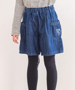 【店舗限定】ストレッチデニムキュロットパンツ(95~160cm)