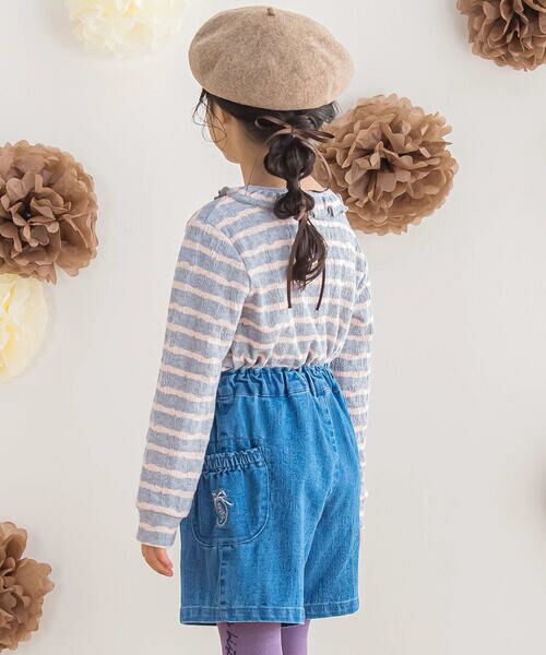 BeBe Petits Pois Vert / ベベ プチ ポワ ヴェール ミニ・ひざ丈スカート | 【店舗限定】ストレッチデニムキュロットパンツ(95~160cm) | 詳細10