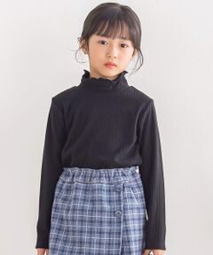 【店舗限定】起毛リブハイネックトップス(95~160cm)