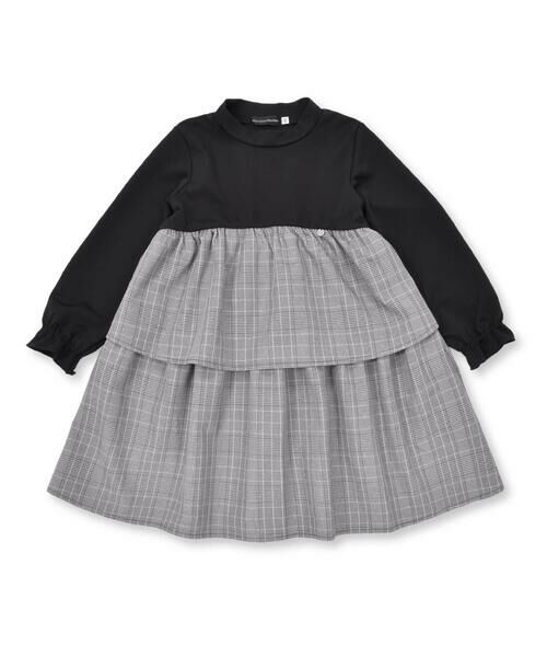 BeBe Petits Pois Vert / ベベ プチ ポワ ヴェール ミニ丈・ひざ丈ワンピース | 【店舗限定】無地orチェック 柄違いワンピース(95~150cm) | 詳細12