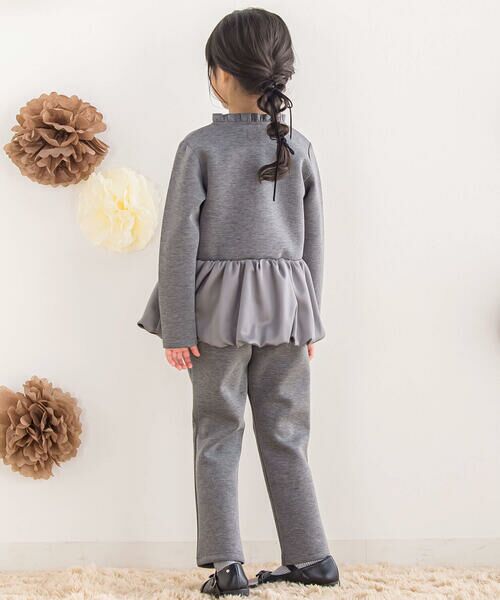 BeBe Petits Pois Vert / ベベ プチ ポワ ヴェール セットアップ | 【店舗限定】ポンチサテントップス+パンツ セットアップ(95~150cm) | 詳細8