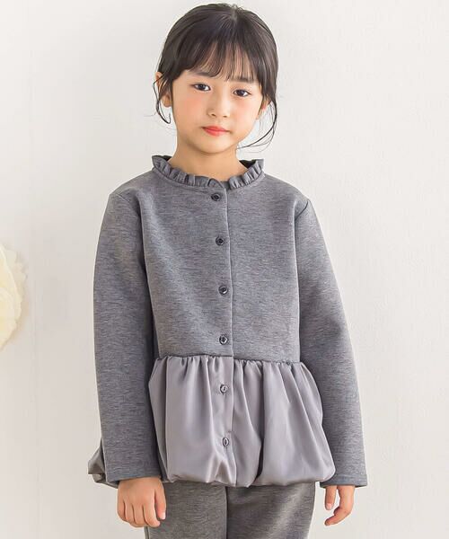 BeBe Petits Pois Vert / ベベ プチ ポワ ヴェール セットアップ | 【店舗限定】ポンチサテントップス+パンツ セットアップ(95~150cm) | 詳細10